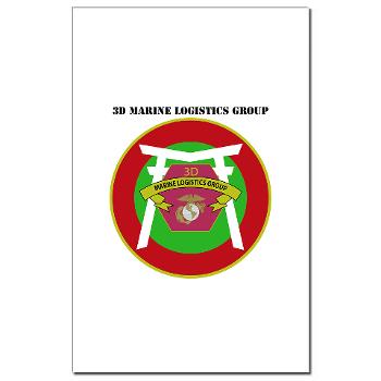 3MLG - M01 - 02 - 3rd Marine Logistics Group with Text - Mini Poster Print
